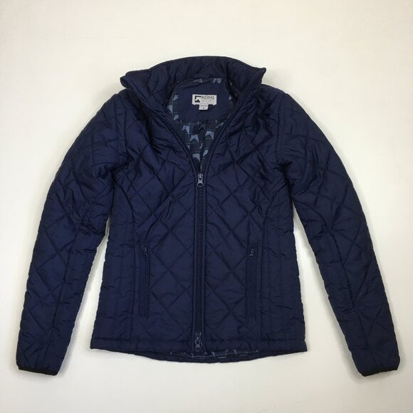 RIDING SPORT Dark Blue Zip Pocket Quilted Equestrian Activewear Jacket - Picture 1 of 16